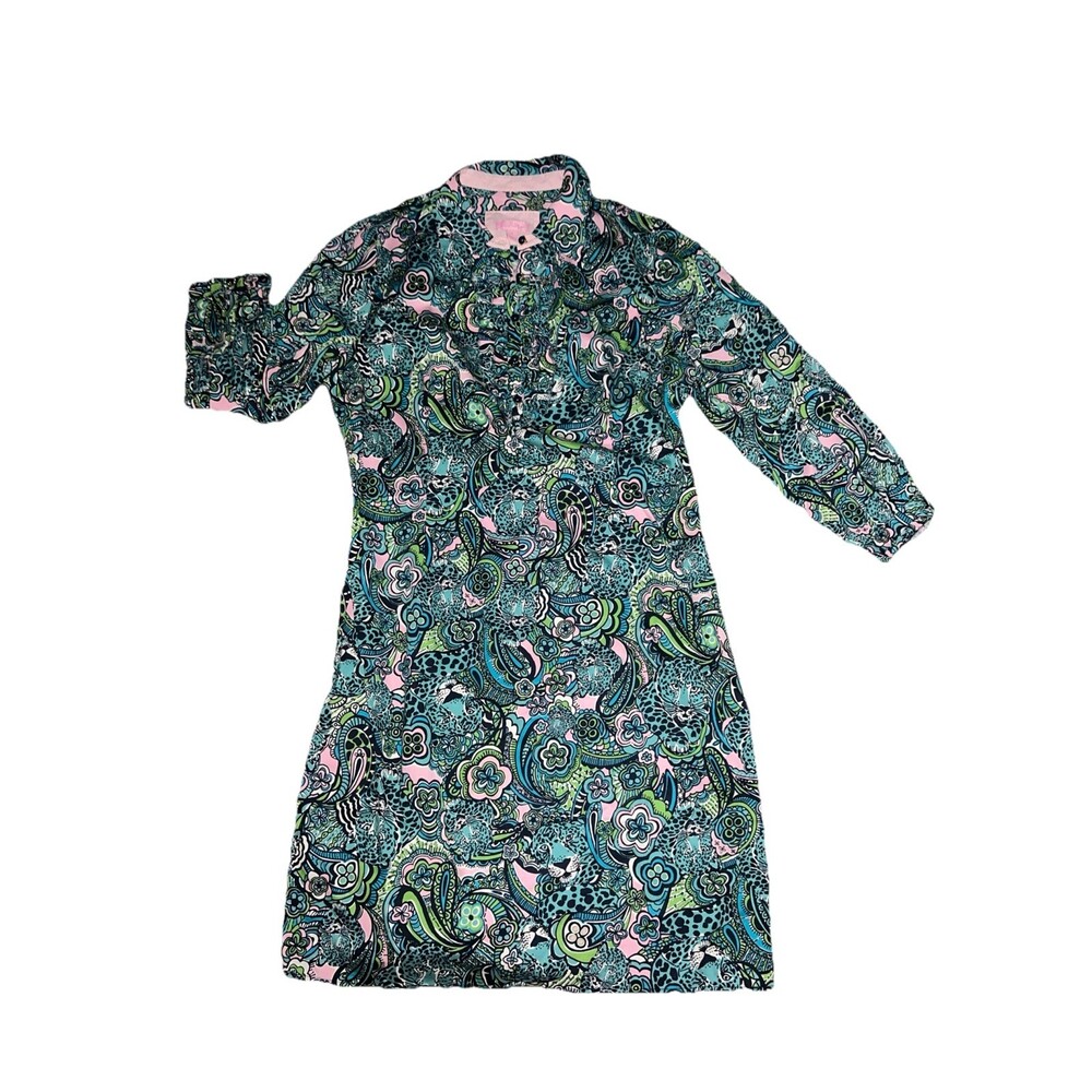 Lilly Pulitzer Master of the House Sabine shirt dress multicolor paisley jungle